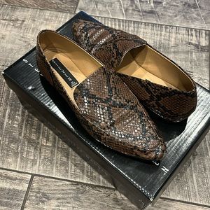 STEVEN by Steve Madden Haylie Snakeskin Loafers Flats 7.5